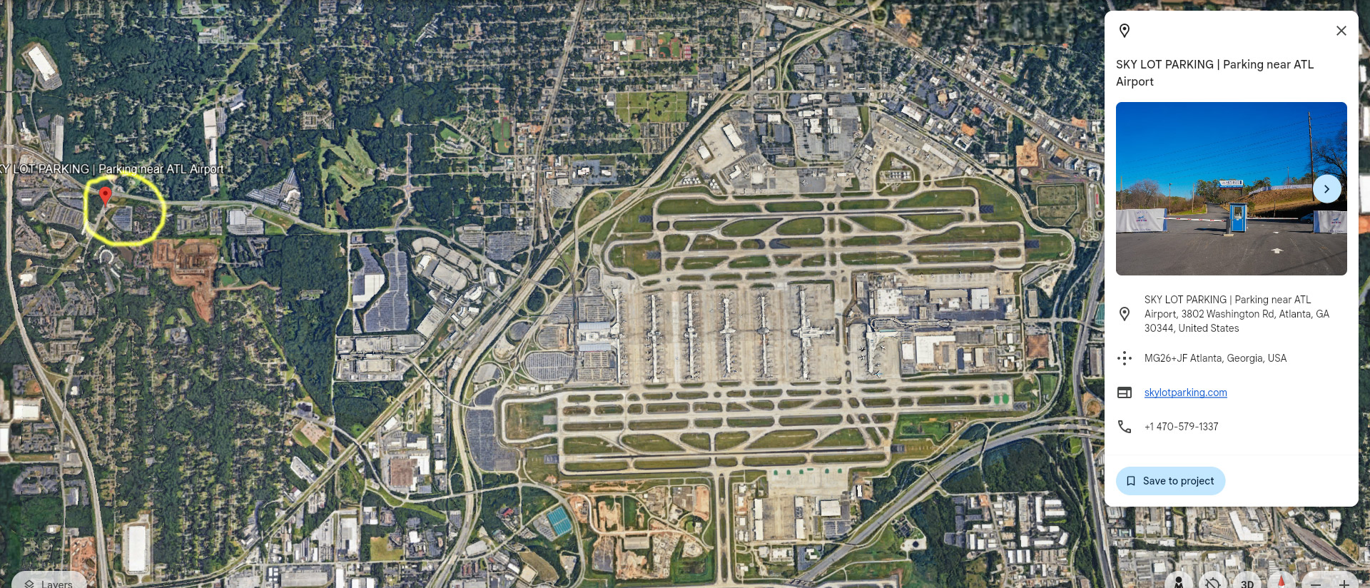 Sky Lot Parking Atlanta airport