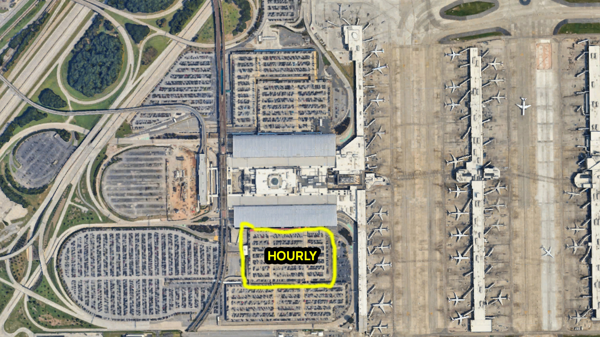 South Terminal Parking hourly parking